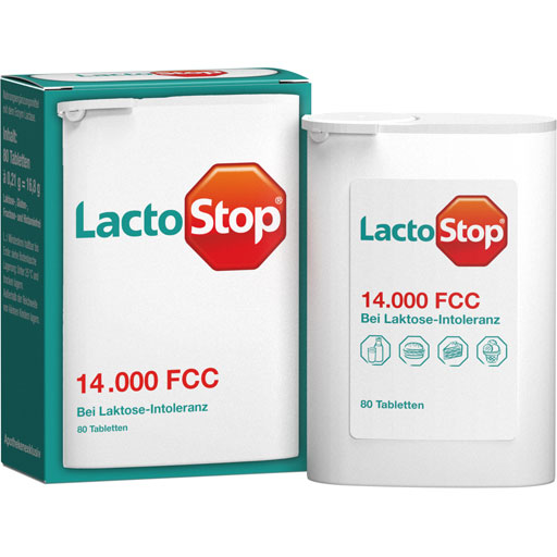 LACTOSTOP 14.000 FCC Tabletten Spender  80 St  Tabletten
