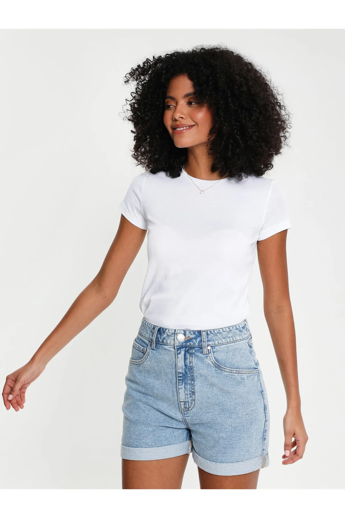 Threadbare  Shorts - Beige - Mittlerer Bund
