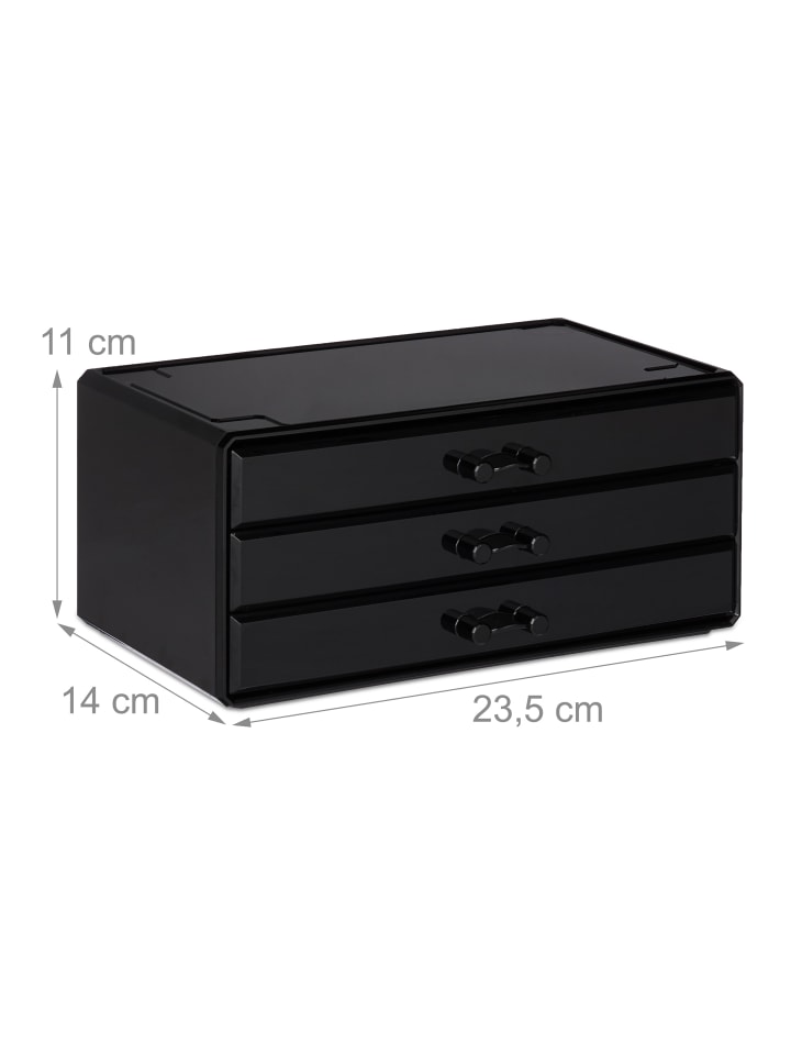 relaxdays 2x Makeup-Organizer in Schwarz günstig kaufen onesize