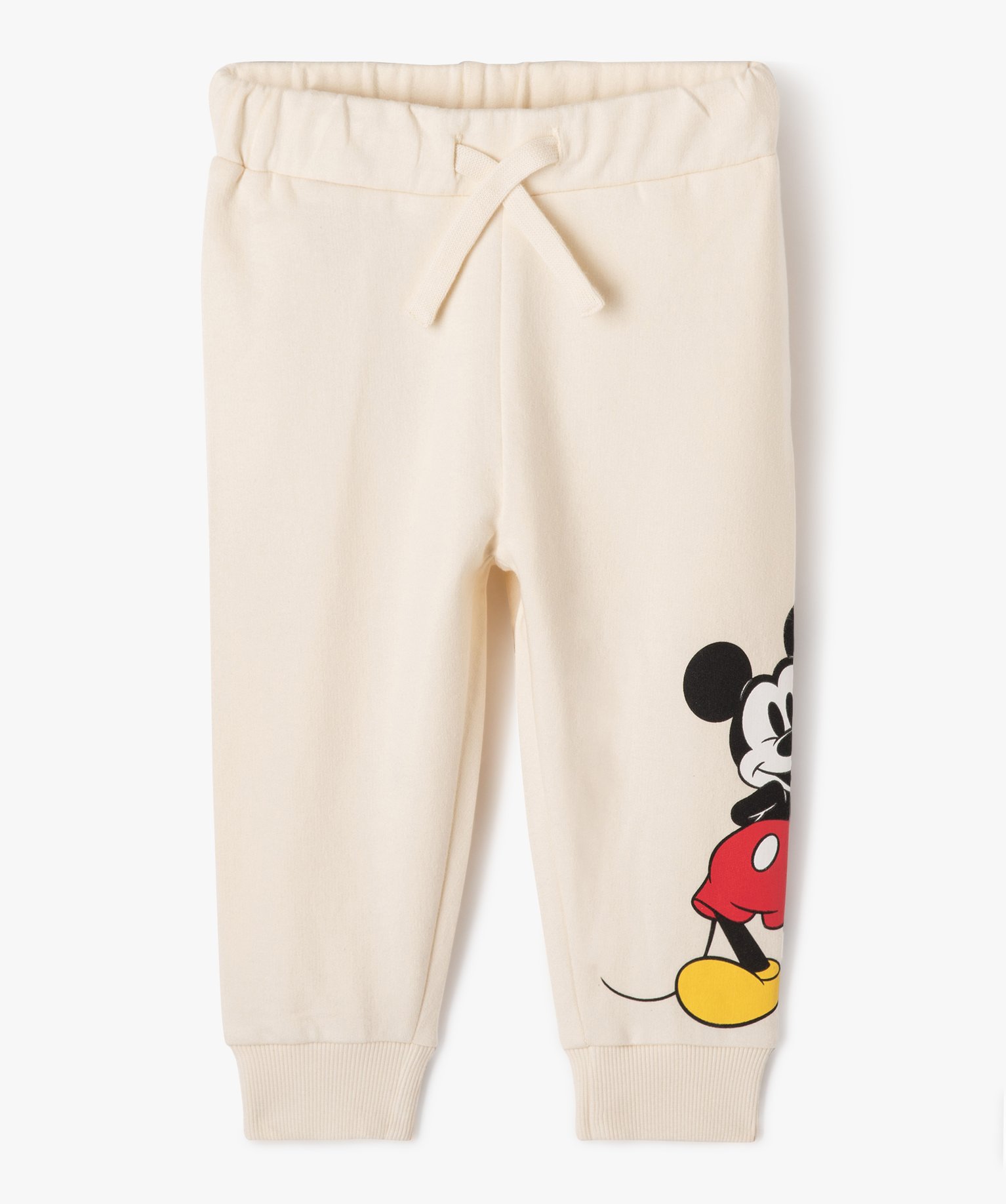 Pantalon en molleton imprimé Mickey bébé Garçon - DS ecru | GEMO