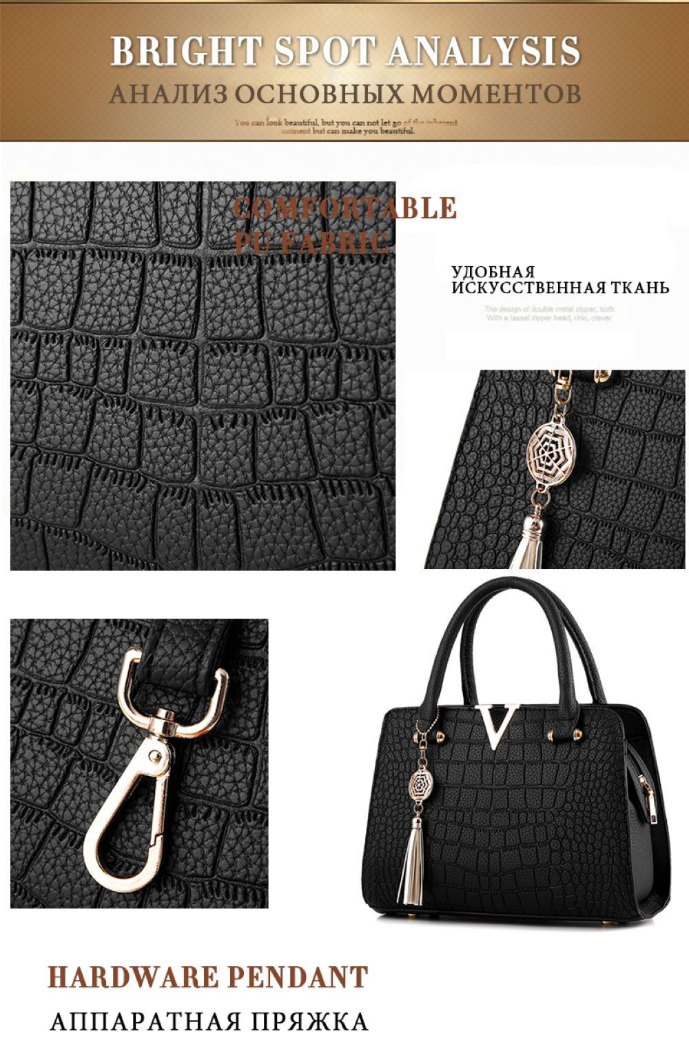 Blusmart Schultertasche Lässige, vielseitige Damenhandtasche (Modische Umhängetasche aus Leder mit verstellbarem Riemen, 1-tlg., Damen-Umhängetasche, weich und geräumig), Geeignet für Geschäftsgespräche, Arbeit, Alltag usw.