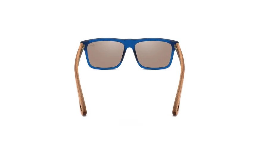 Caresse Brillenmode Sonnenbrille Holzbügel dunkelblau