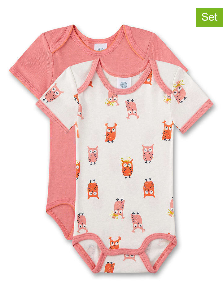 Sanetta 2er-Set: Bodys in Rosa/ Weiß günstig kaufen