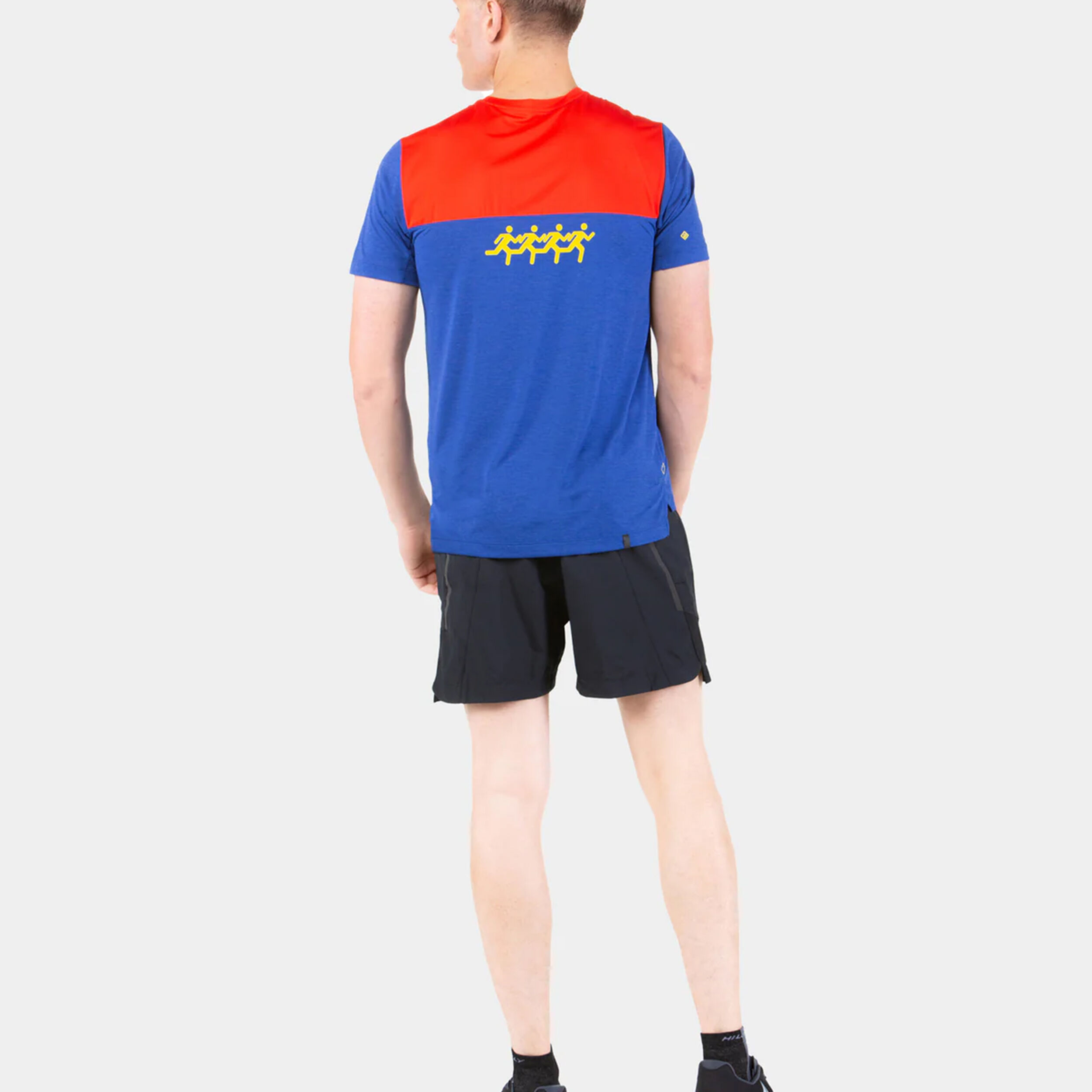 Tech Trio Laufshirt Herren - Blau, Orange