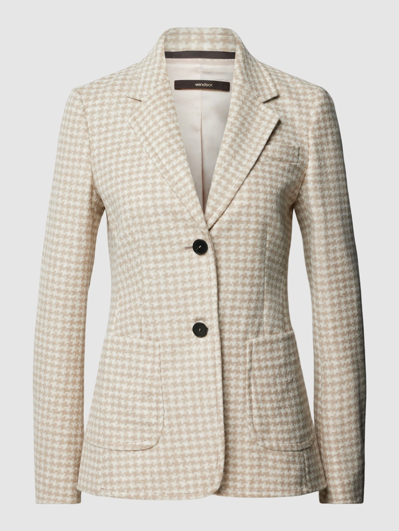 Blazer mit Allover-Muster in beige