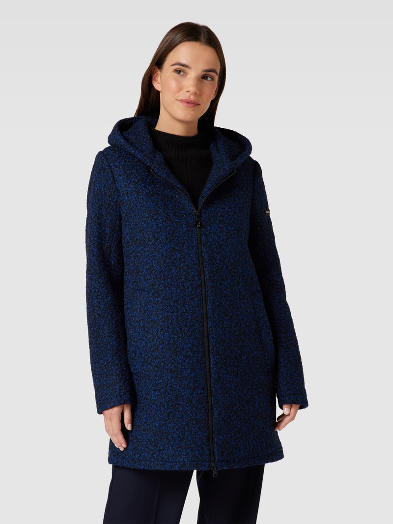 Jacke mit Kapuze Modell 'ZADA' in marineblau