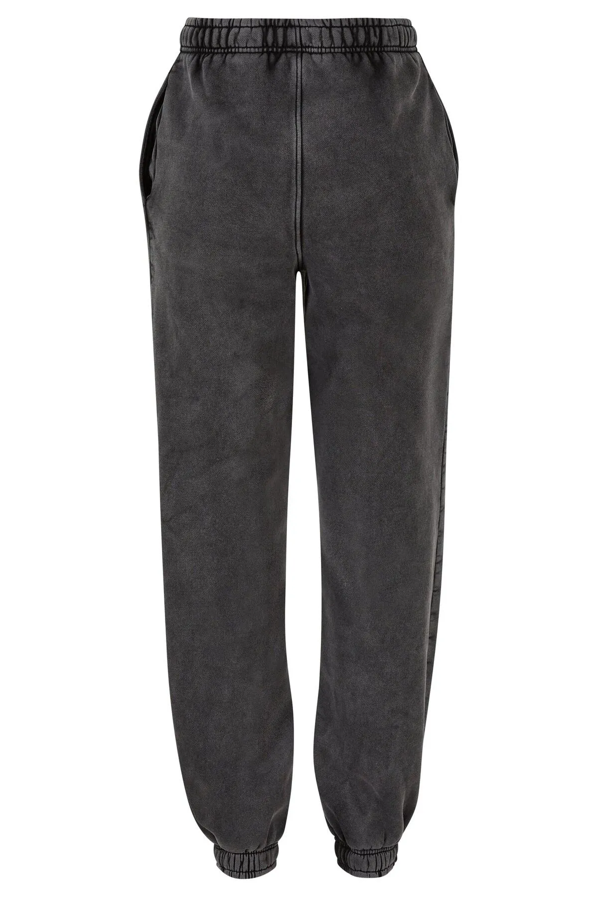 Urban Classics  Damen Sweatpants mit hoher Taille und Stonewashed-Effekt