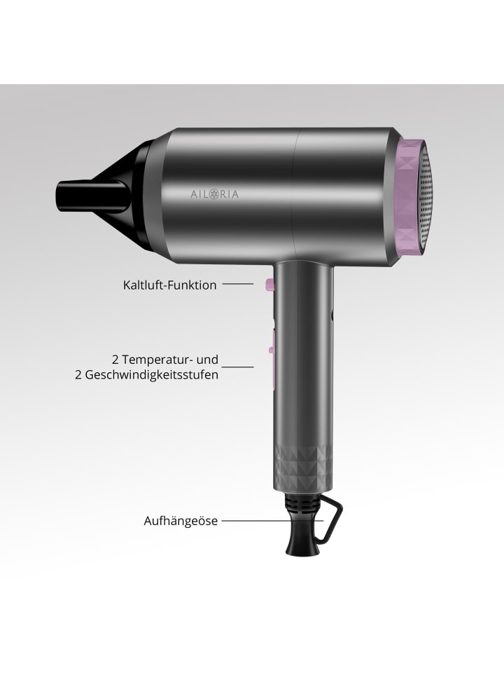 Ailoria RESPIRE Haartrockner mit Ionen-Technologie 2200 W in grau günstig kaufen onesize