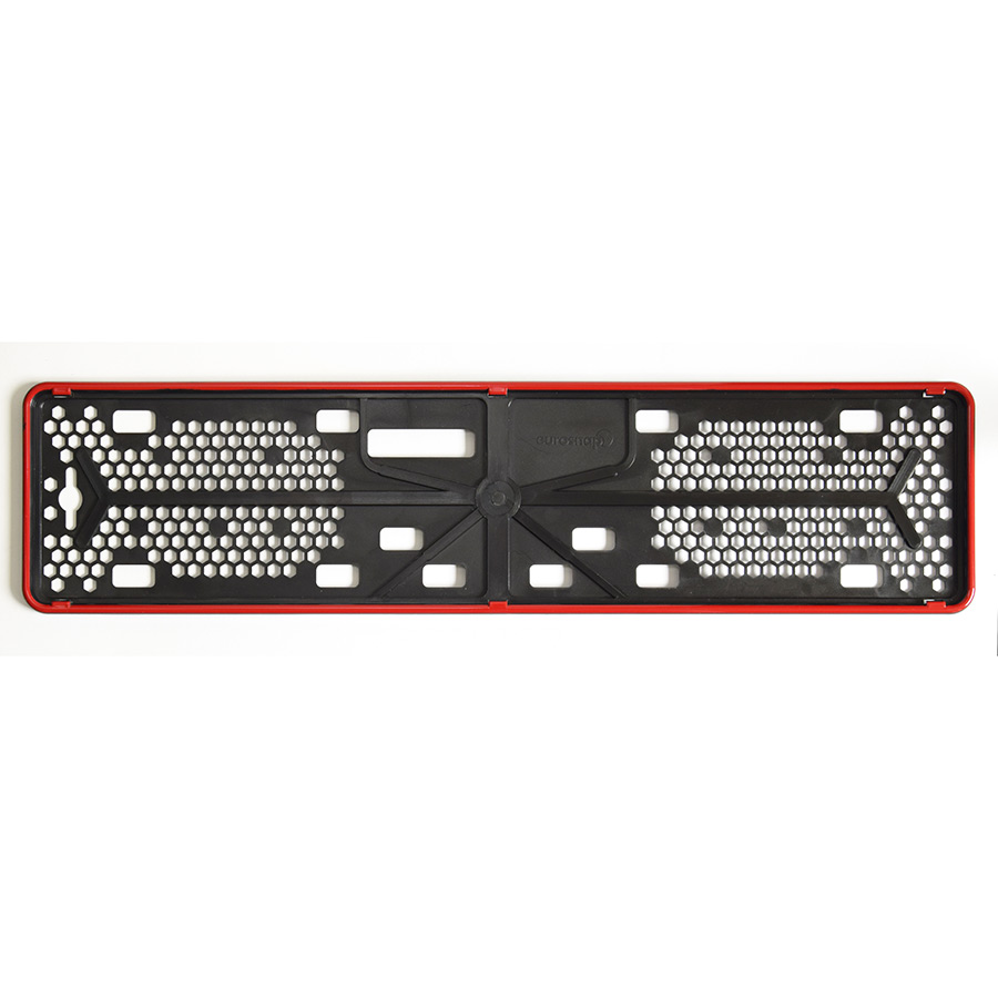 Kennzeichenhalter Slimline in rot von Eurosnap, 1 Stück - ATU