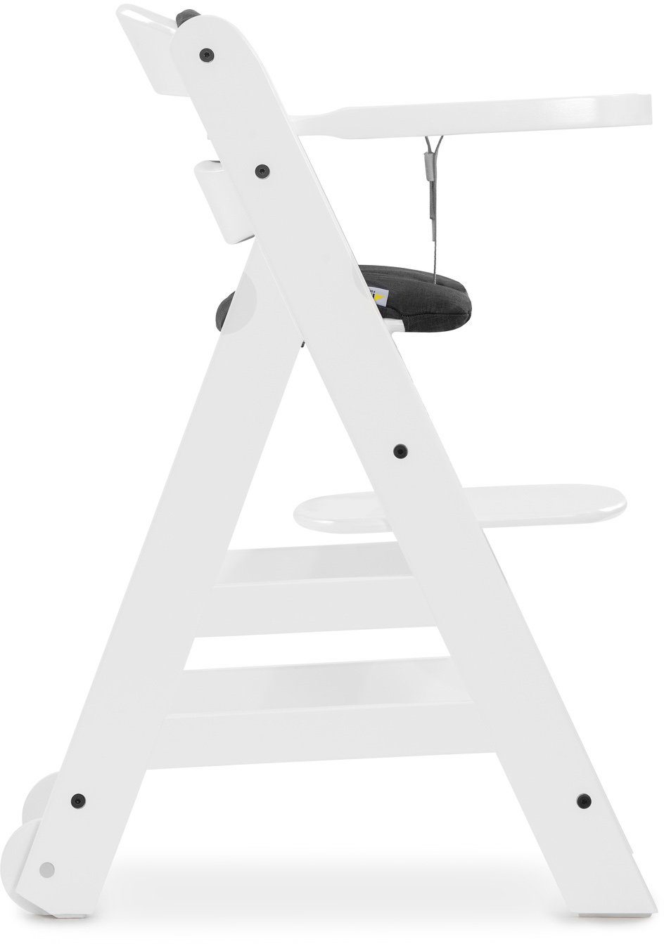 Hauck Hochstuhl Beta+B, weiß (Set), inkl. Holztisch, Schutzbügel und Sitzkissen