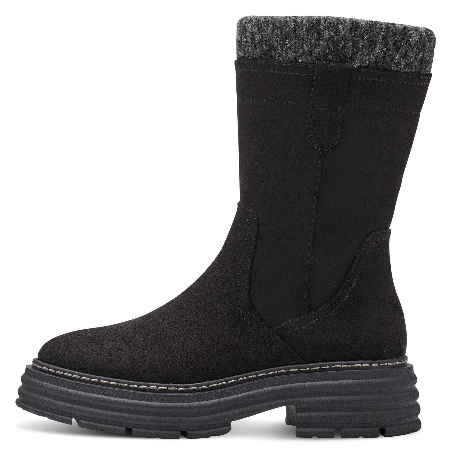 MARCO TOZZI Stiefel mit Strickbesatz am Schaftrand