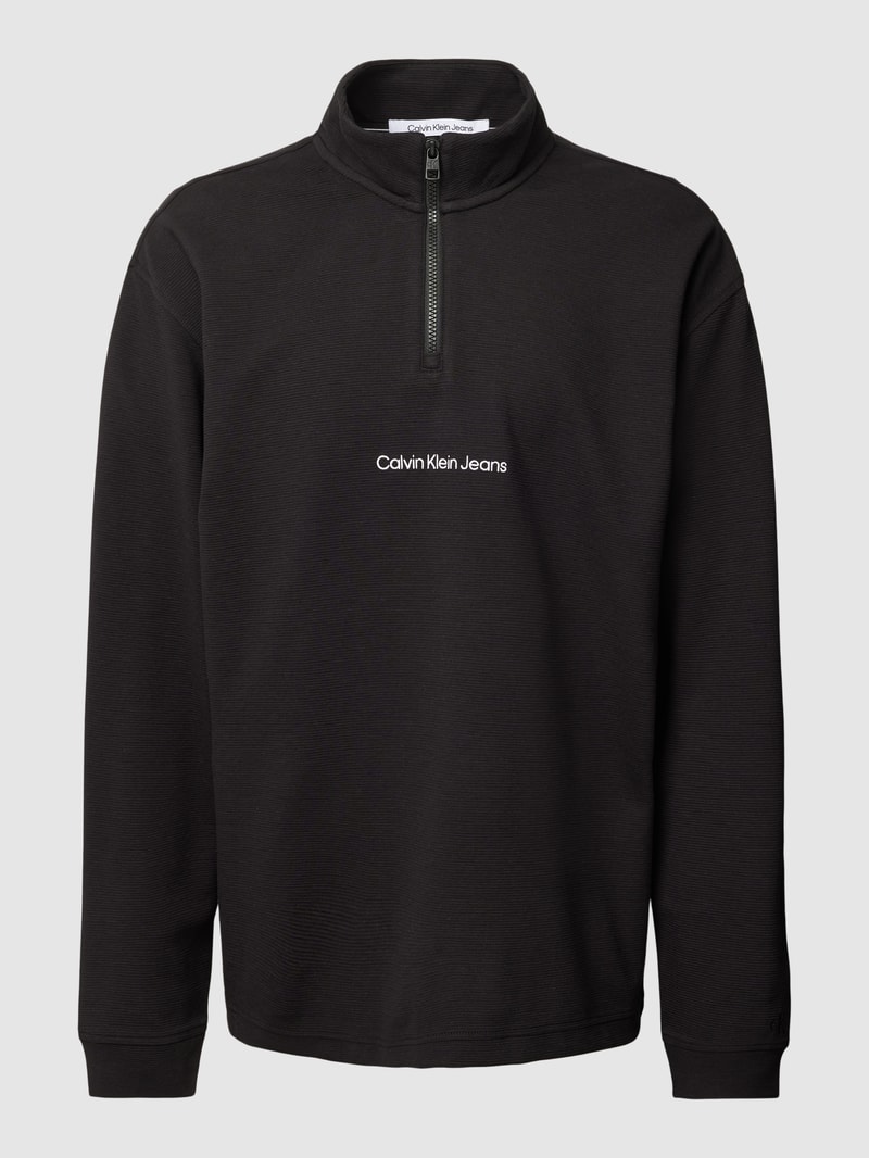 Longsleeve mit Stehkragen in black