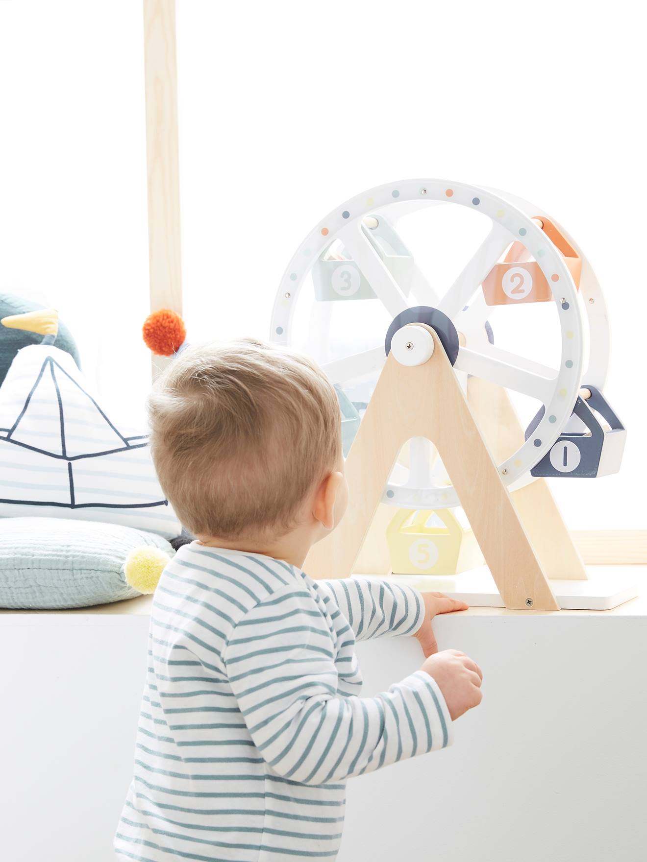 La grande roue des amis des petits en bois FSC® blanc