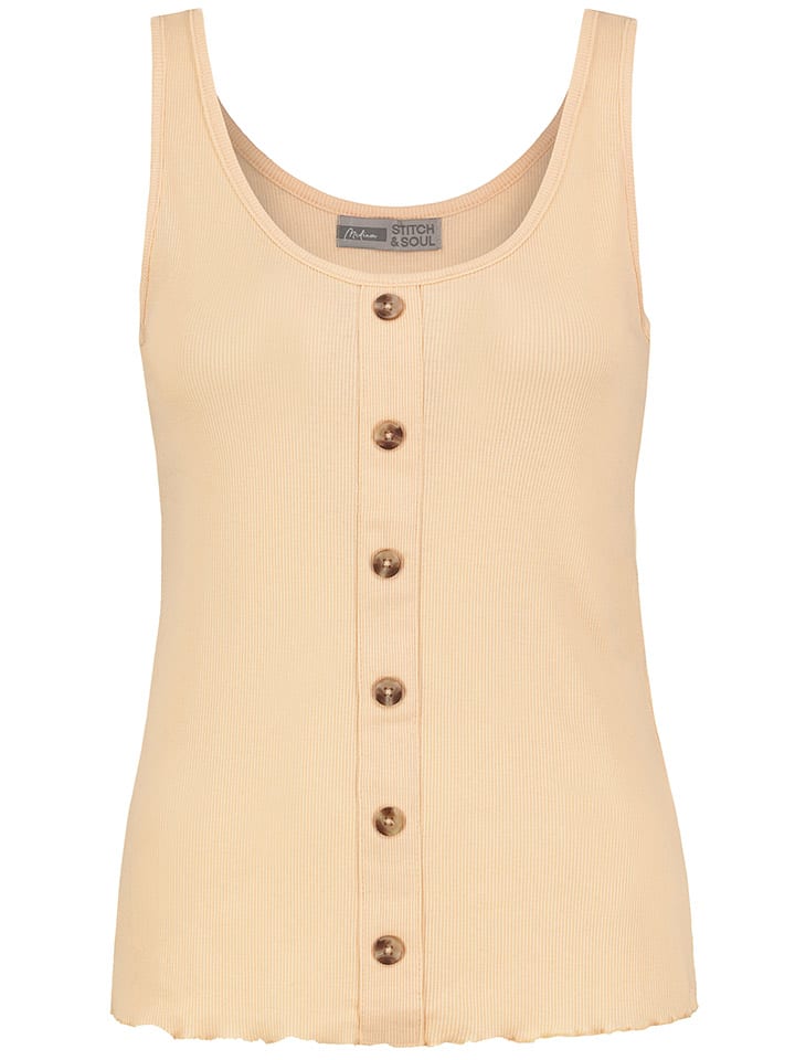 Stitch & Soul Top in Apricot günstig kaufen