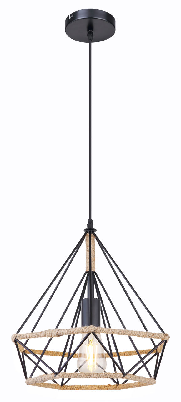 Globo Lighting - ULLEU - Hängeleuchte Metall schwarz, 1x E27