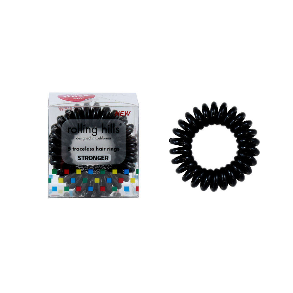 rolling hills Hair Rings Stronger Black Elastique sans traces