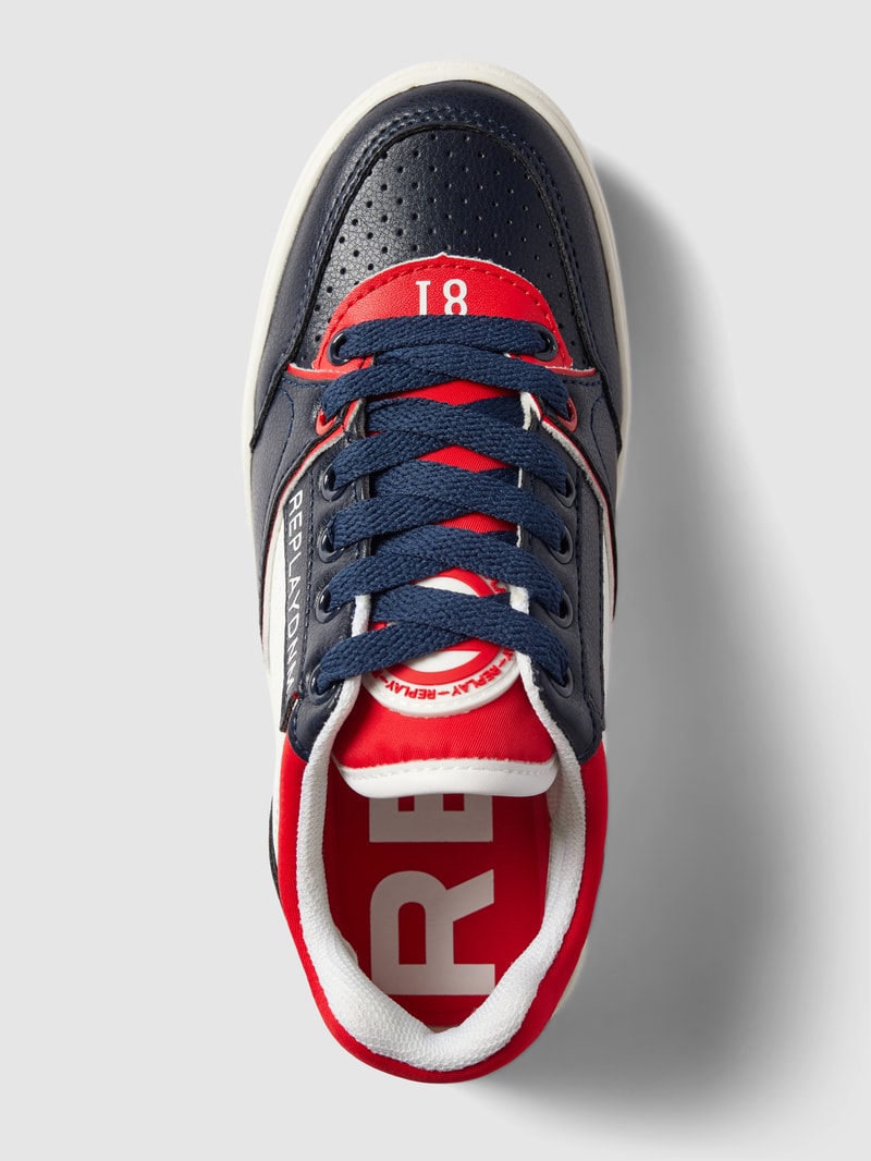 Sneaker mit Label-Details Modell 'COBRA' in marineblau