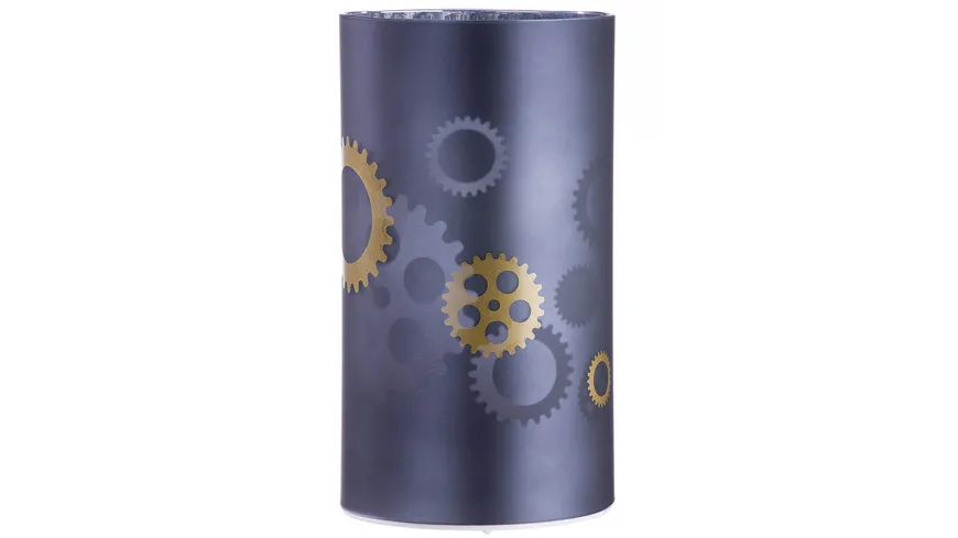 GILDE Glas LED-Leuchter Urban grau