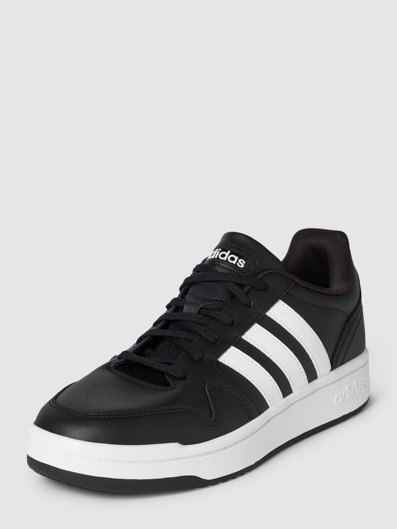 Sneaker aus echtem Leder in schwarz