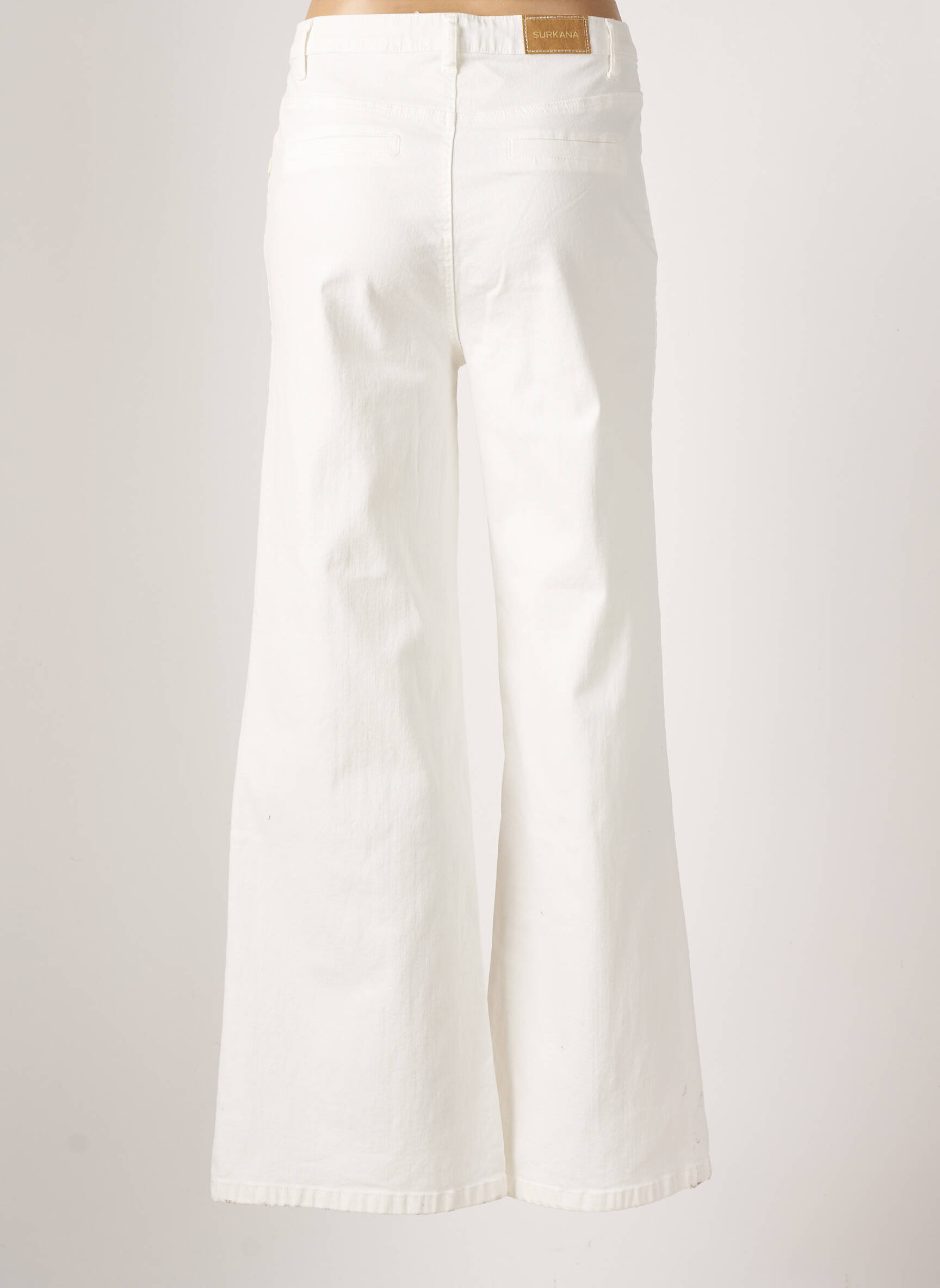 Surkana Jeans Coupe Large Femme couleur blanc