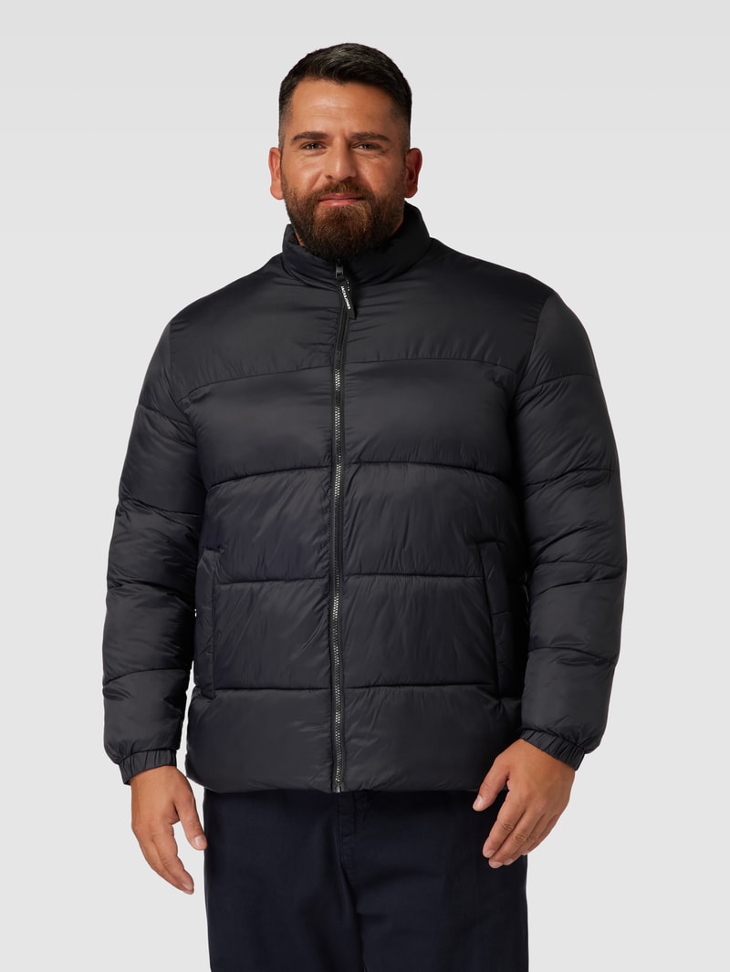PLUS SIZE Steppjacke im Two-Tone-Design Modell 'TOBY' in schwarz