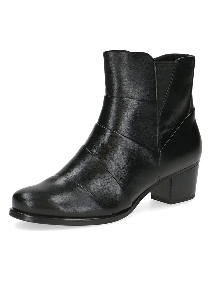 Caprice Leder-Stiefeletten in Schwarz günstig kaufen
