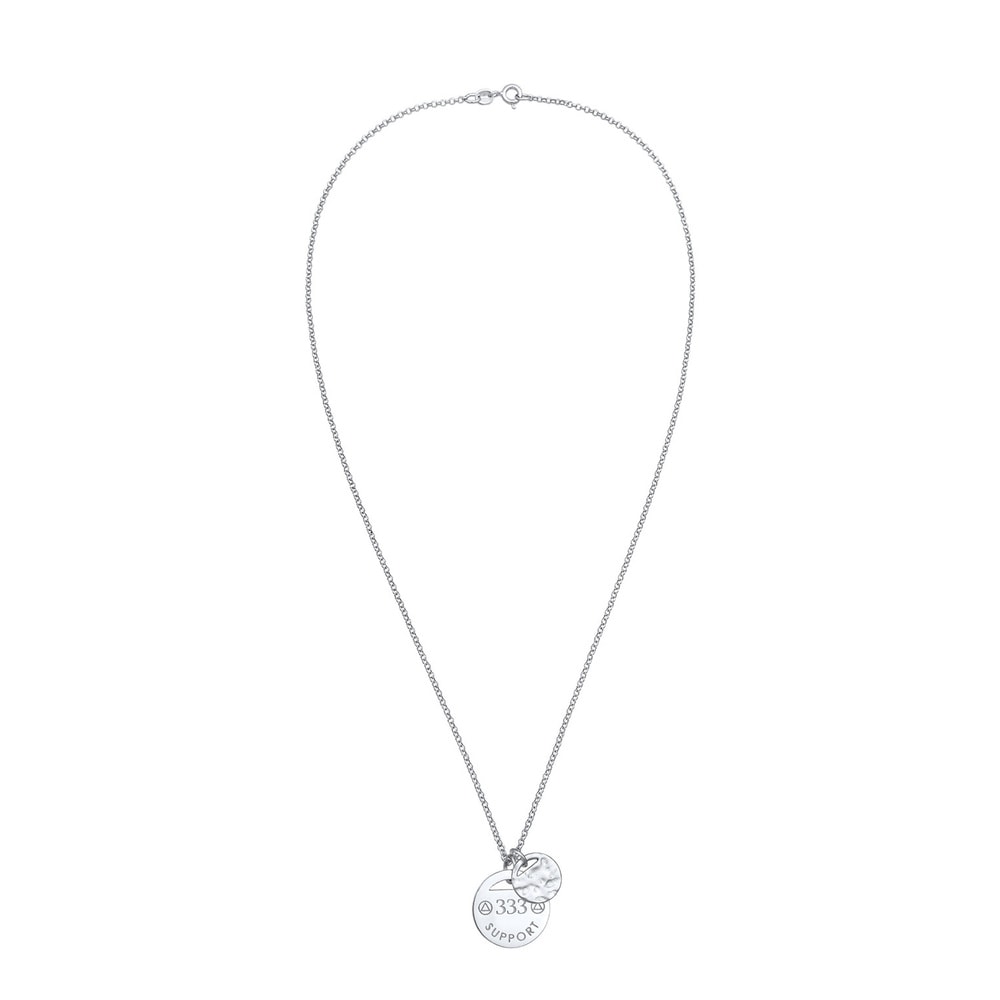 Elli Elli Collier Femmes Plaquettes Organic 333 Support en Argent Sterling 925 Bijoux