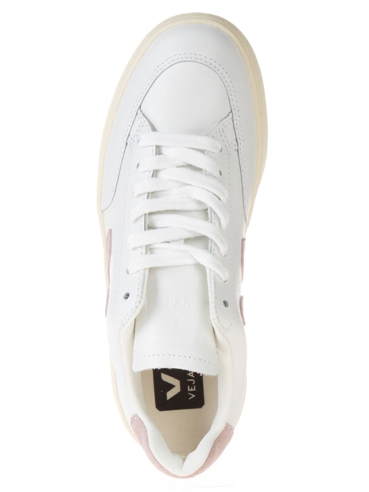 Veja Leder-Sneakers in Weiß/ Rosa günstig kaufen