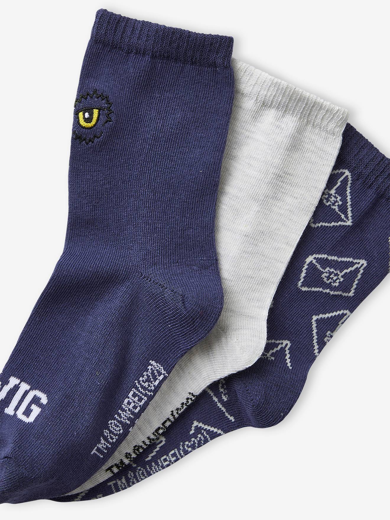 Lot de 3 paires de chaussettes Harry Potter® bleu et gris chiné