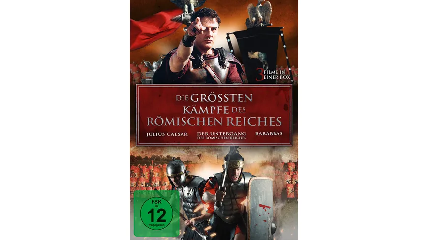 Die größten Kämpfe des Römischen Reiches: Der Untergang des Römischen Reiches - Julius Caesar - Barabbas  [3 DVDs]