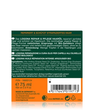 Logona Bio-Sanddorn Repair & Pflege Haaröl Haaröl-75 ml