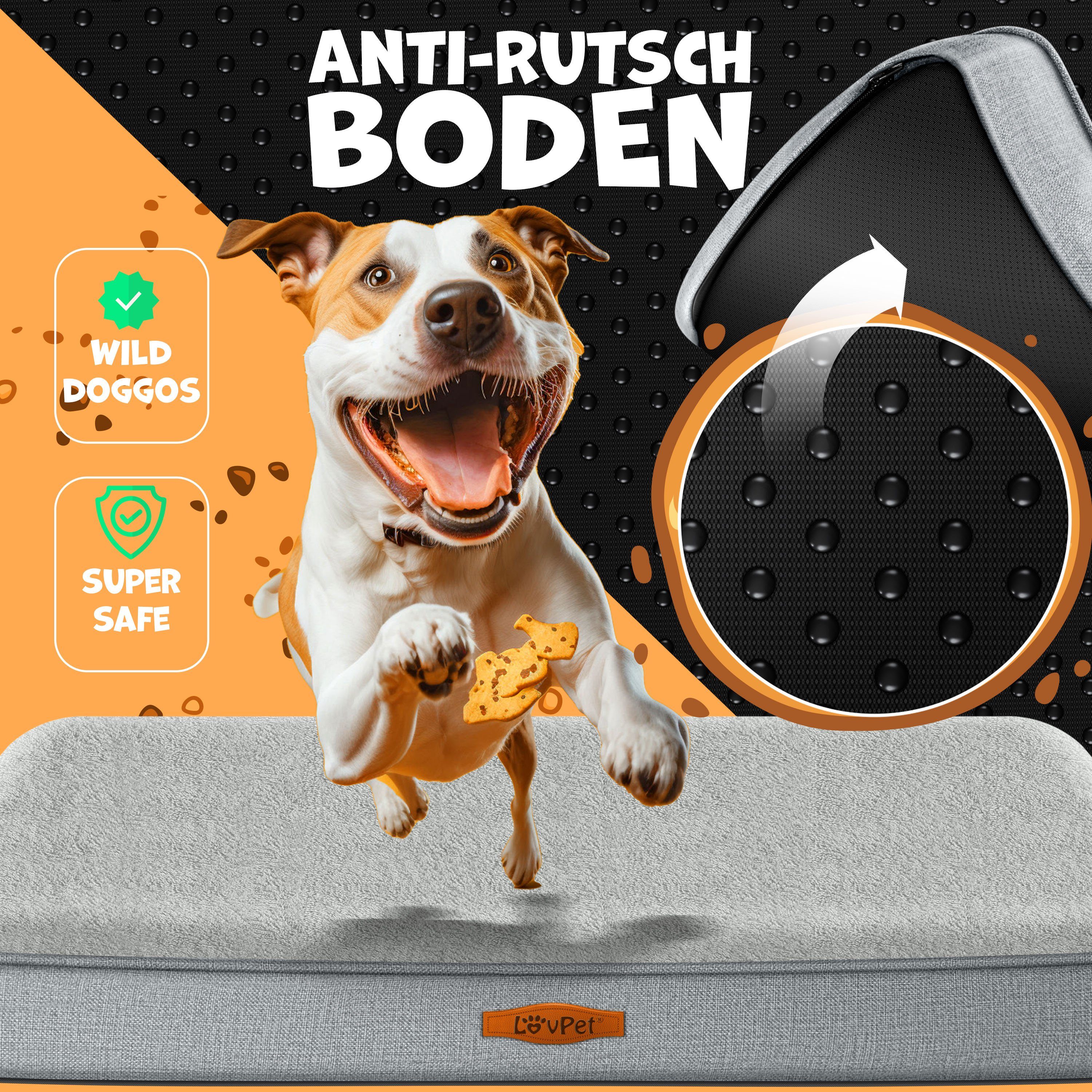Lovpet Tierbett, Hundebett orthopädisches Hundekissen Hundekorb Cookie