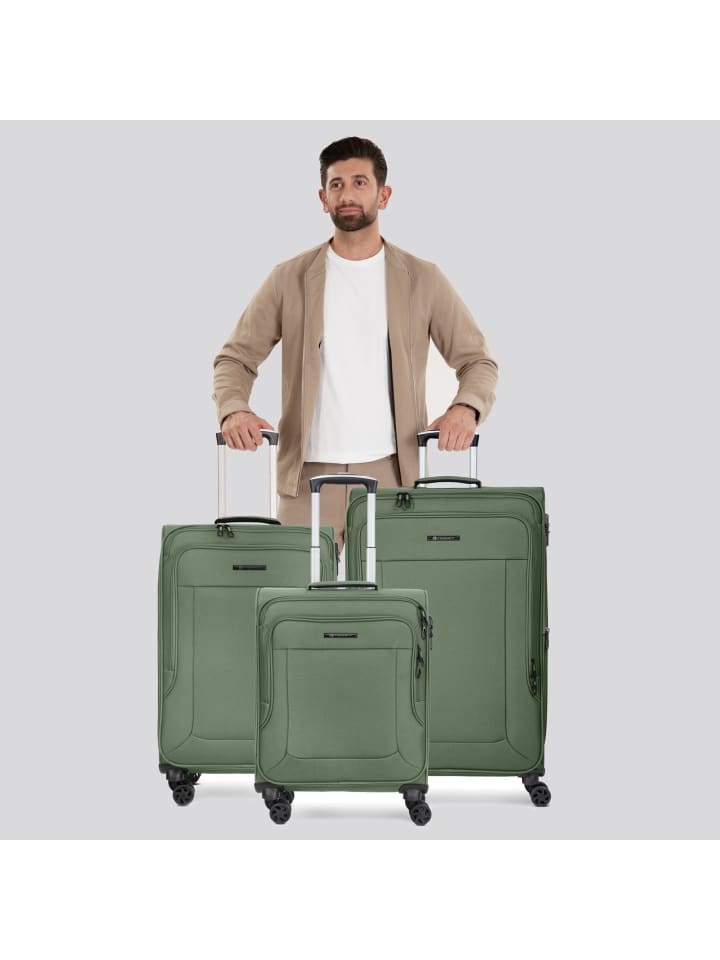 Franky Melbourne 3.0 4-Rollen Kofferset 3tlg. mit Dehnfalte in olive günstig kaufen onesize