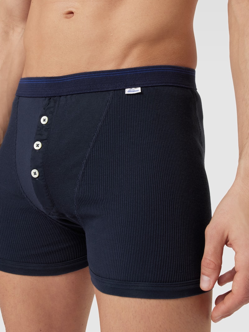 Trunks mit Knopfleiste Modell 'Friedric' in dunkelblau