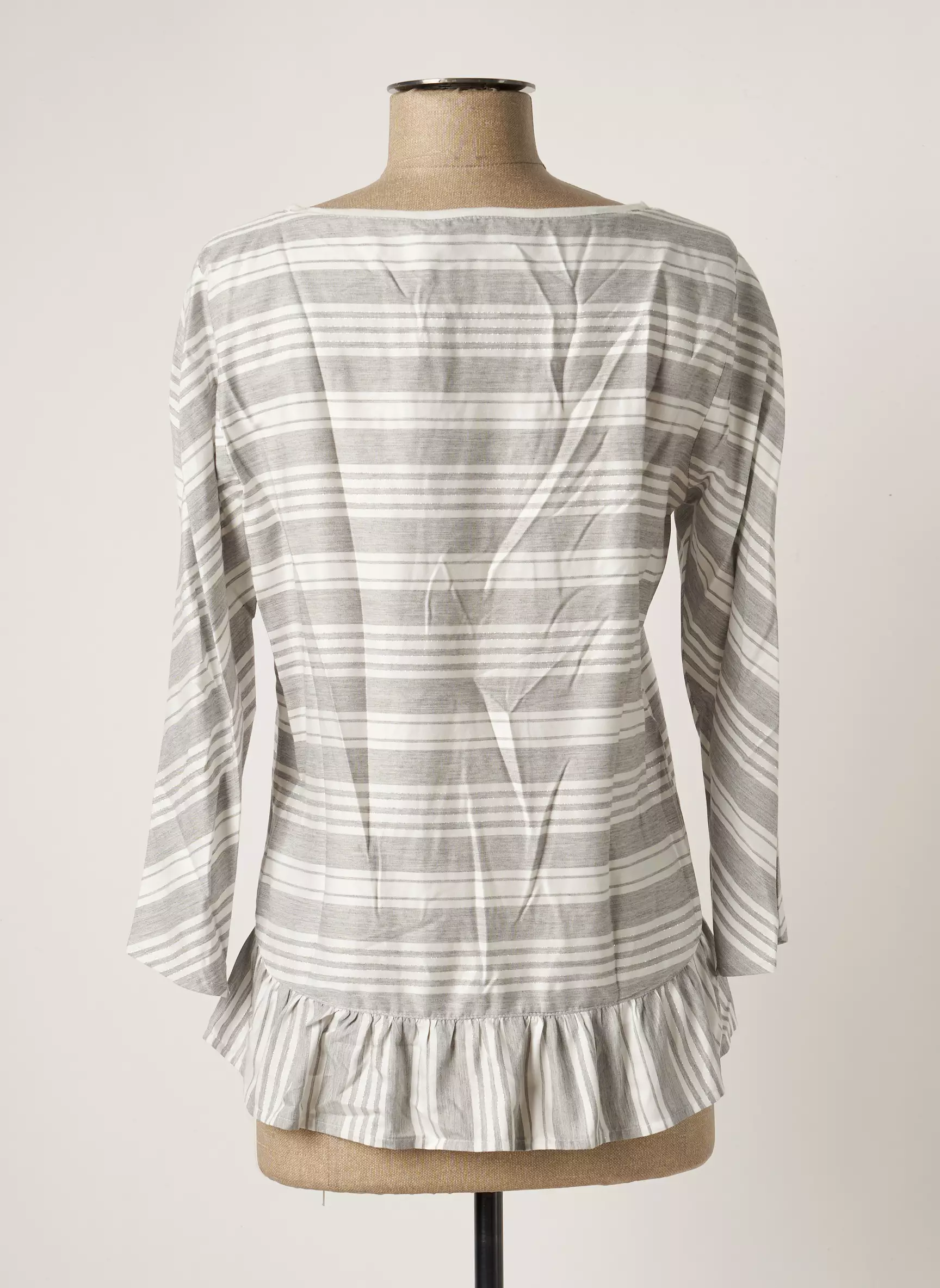 Just White Blouses Femme couleur gris