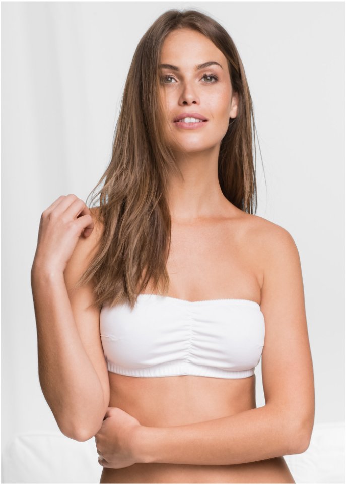 Bandeau BH (Cup A und B) mit Bio-Baumwolle (2er Pack)