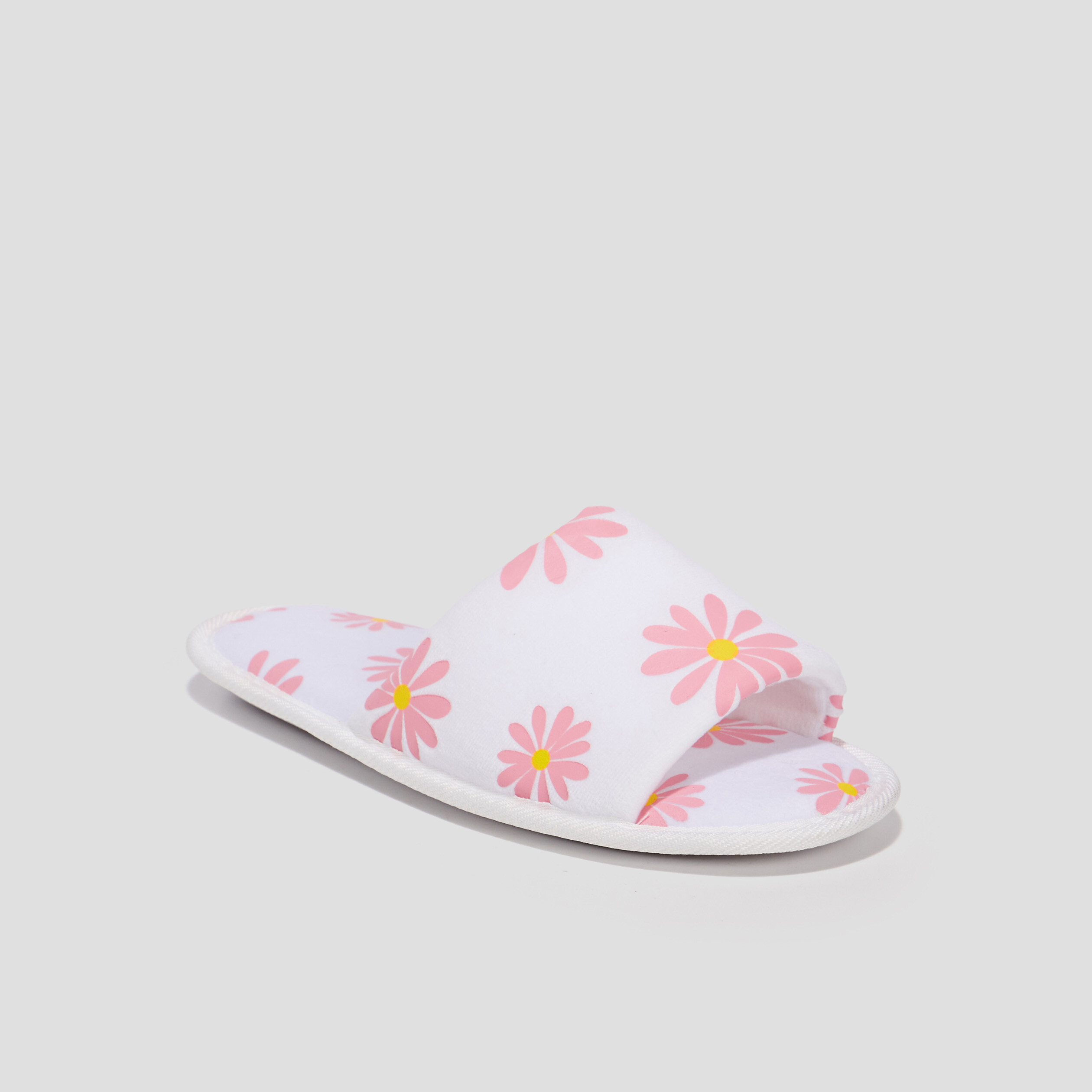 Chaussons mules blanc femme | La Halle