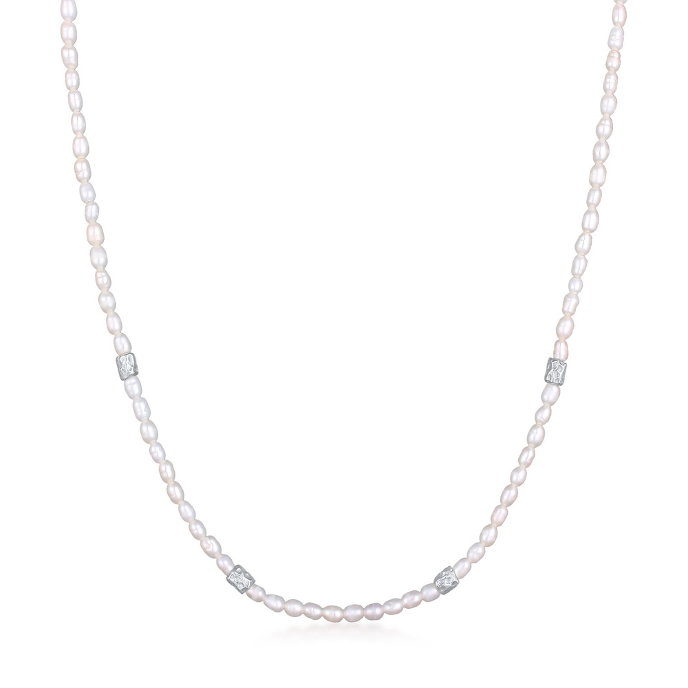 Elli PREMIUM Elli PREMIUM Collier Femmes Perles Basique avec perles d'eau douce en argent ster collier