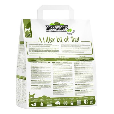 Greenwoods klumpende Katzenstreu aus Pflanzenfasern