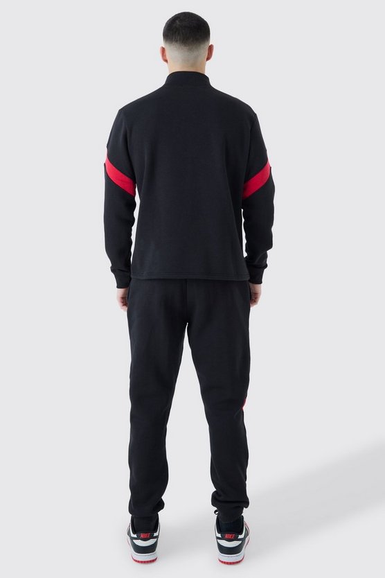 Official Colorblock Trainingsanzug mit Reißverschluss