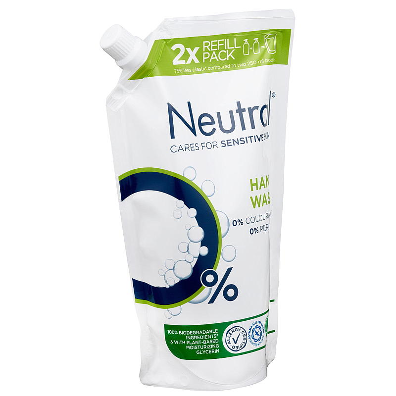 Neutral Håndsåpe 500 ml parfymefri refill Neutral