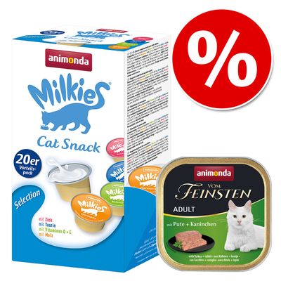 32 x 100 g Animonda vom Feinsten + 20 x 15 g Milkies