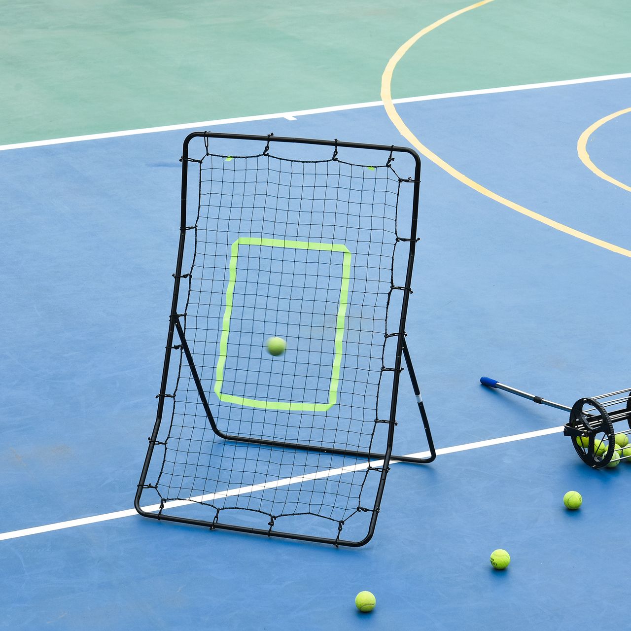 HOMCOM Kickback Rebounde Schwarz 75x126cm
