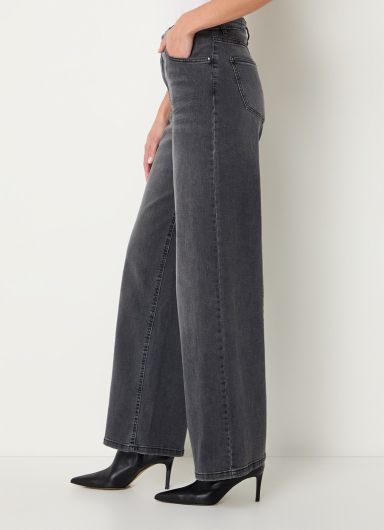 OPUS  Marli high waist wide leg jeans met steekzakken