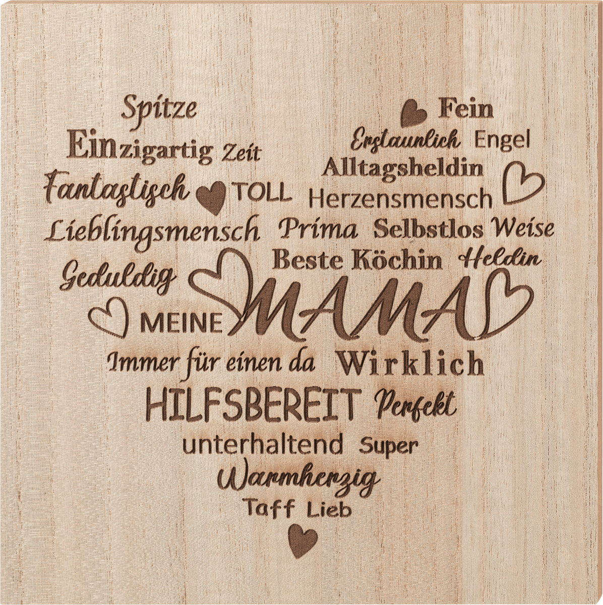 Holzschild mit Spruch, natur, 1 St