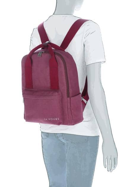 Rucksack mit aufgesetztem Reißverschlussfach