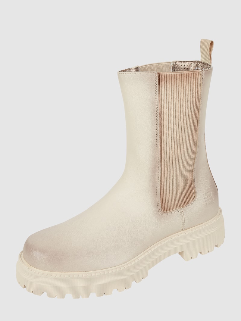 Chelsea Boots in Leder-Optik Modell 'Carley' in beige