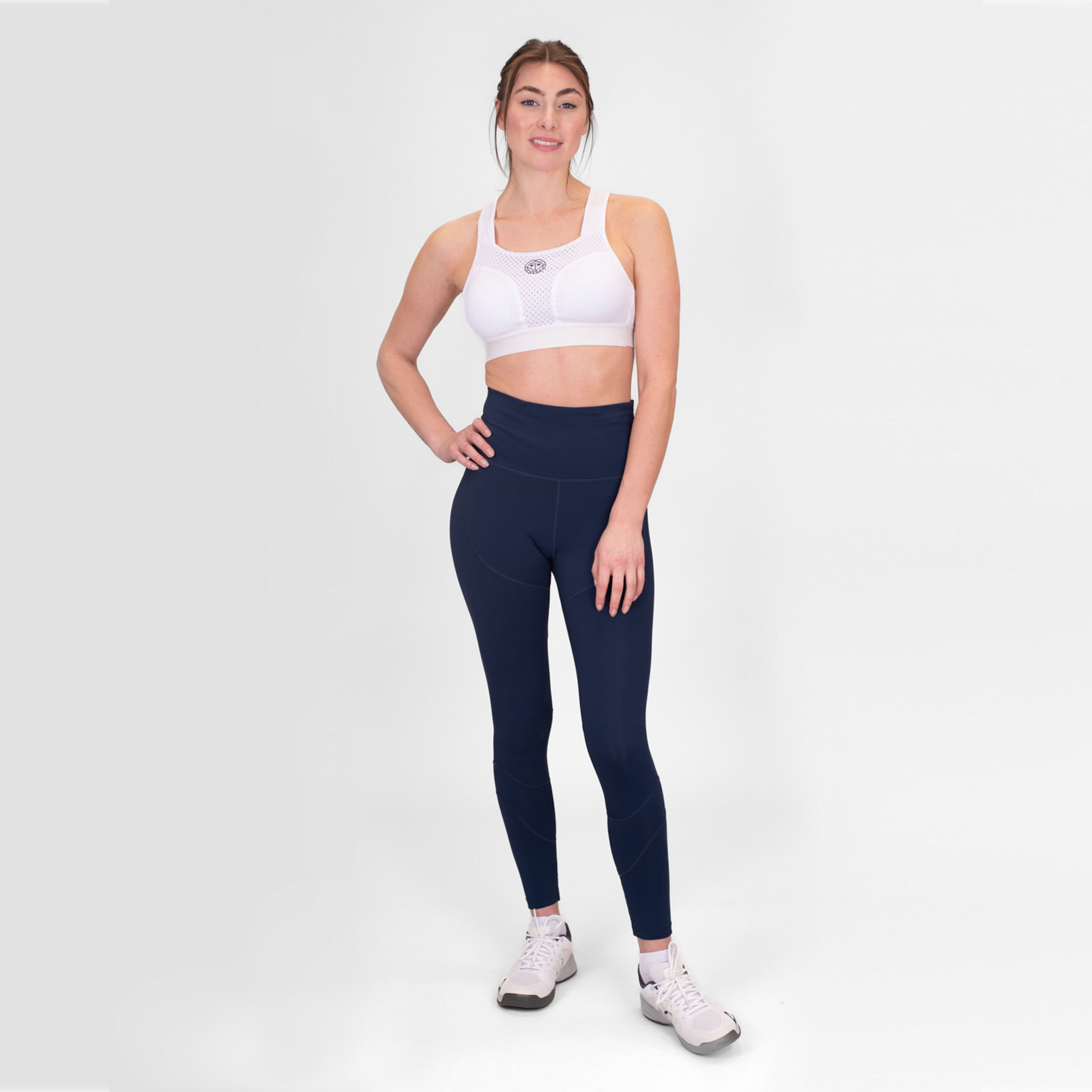 Crew High Support Sport-BH Damen - Weiß