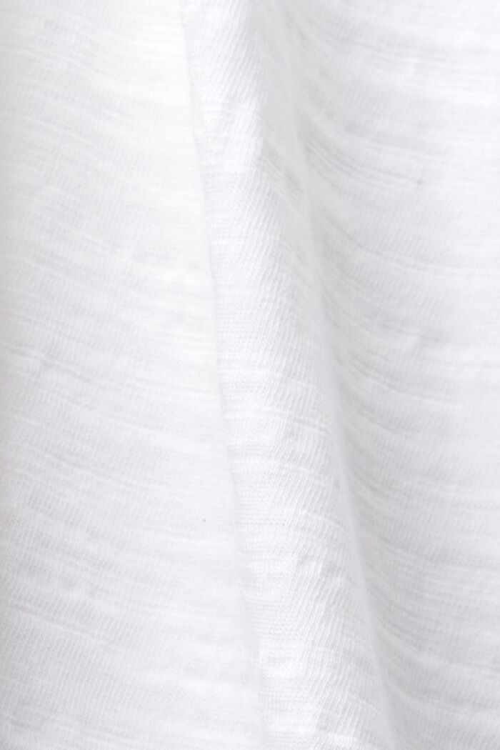 Jersey-T-Shirt mit bestickten Ärmeln