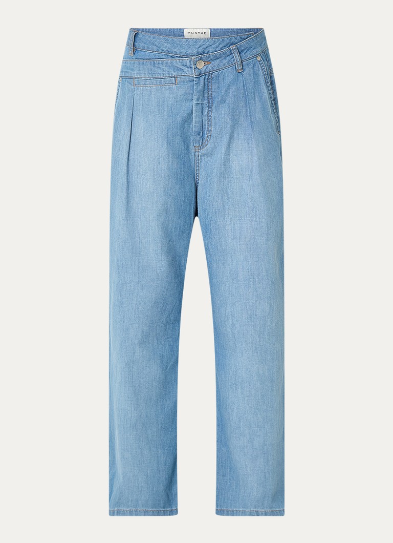 MUNTHE Talu: pantaloni in denim a vita alta e gamba dritta con tasche laterali